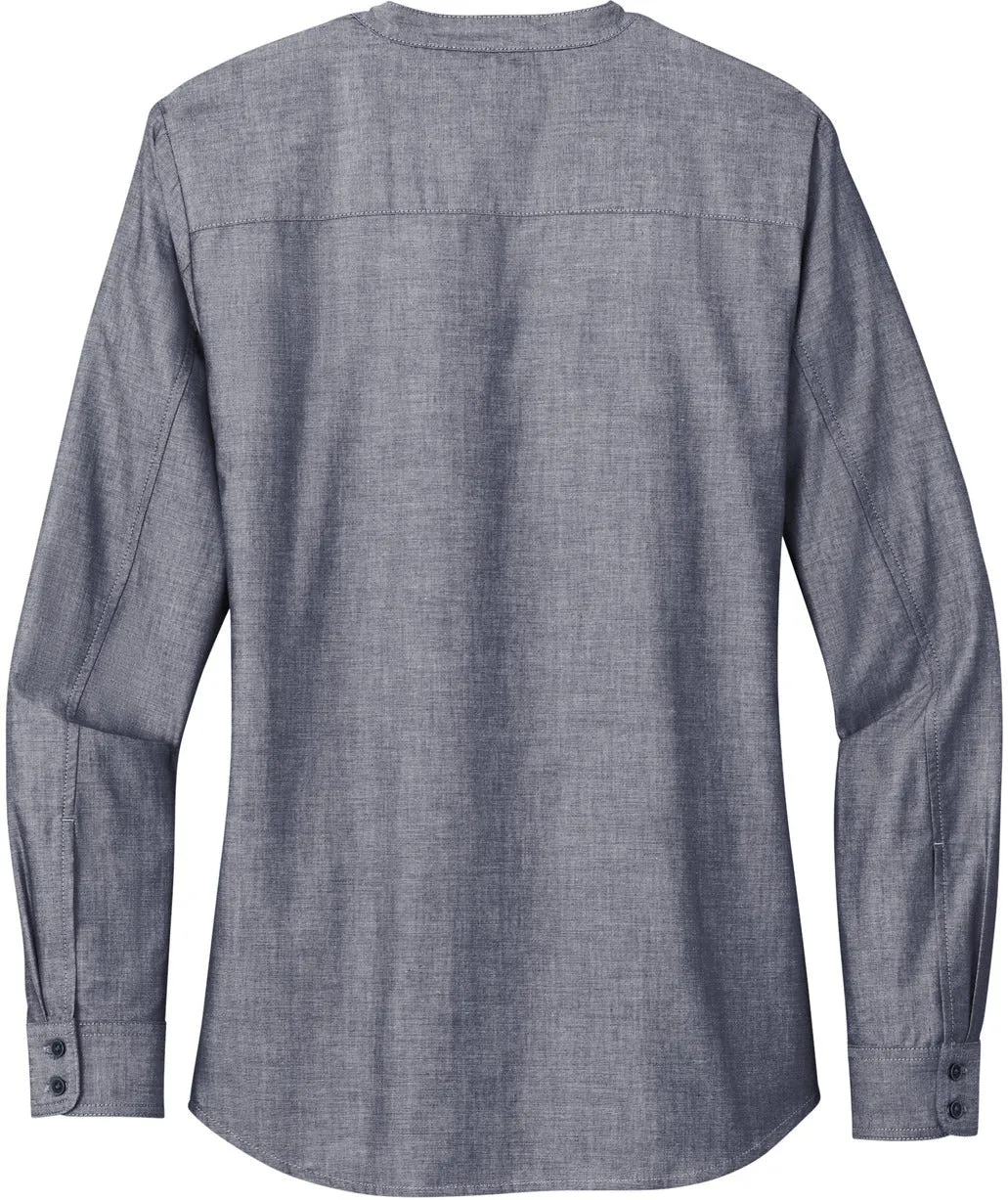 Port Authority Ladies Long Sleeve Chambray Easy Care Shirt