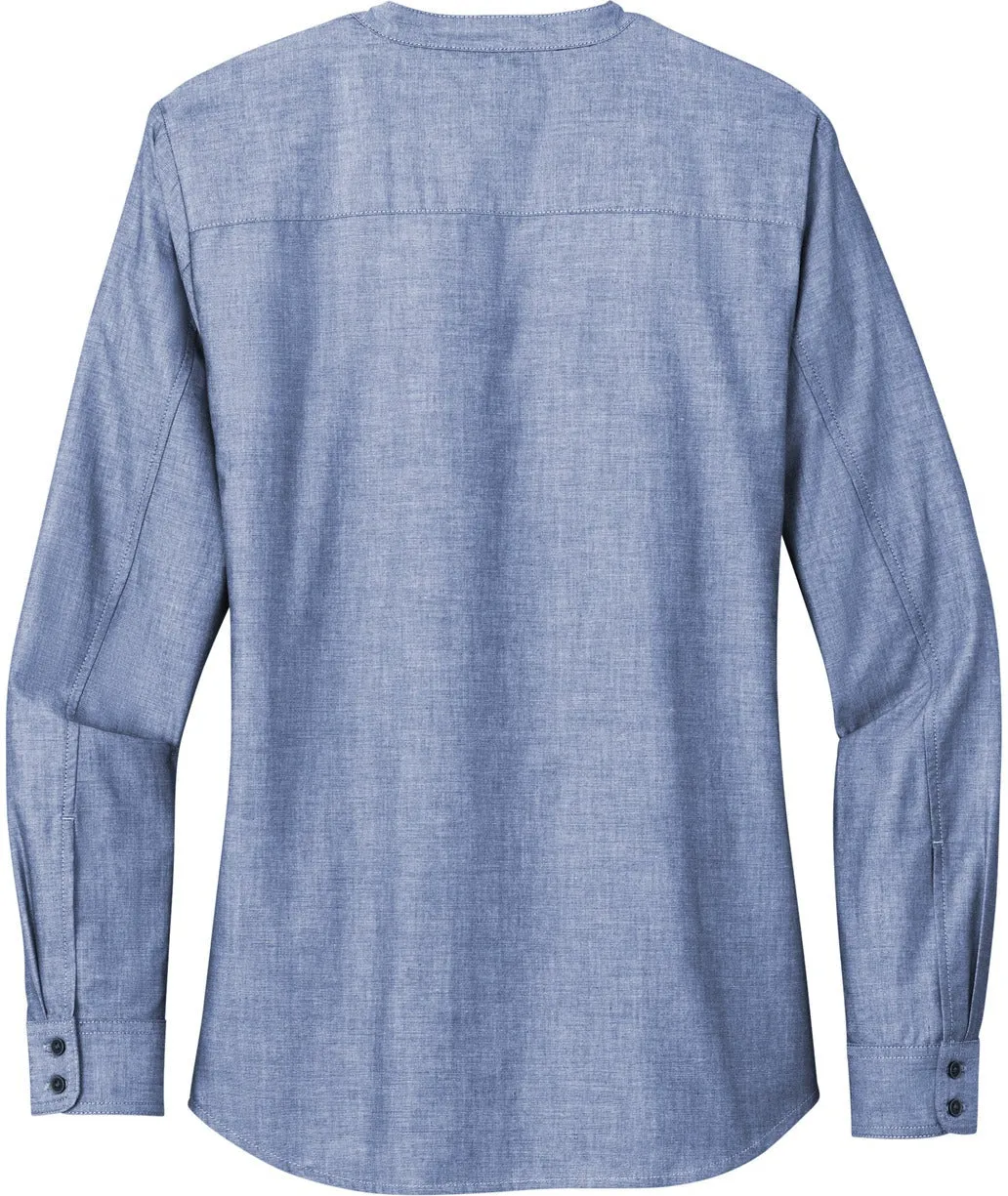 Port Authority Ladies Long Sleeve Chambray Easy Care Shirt