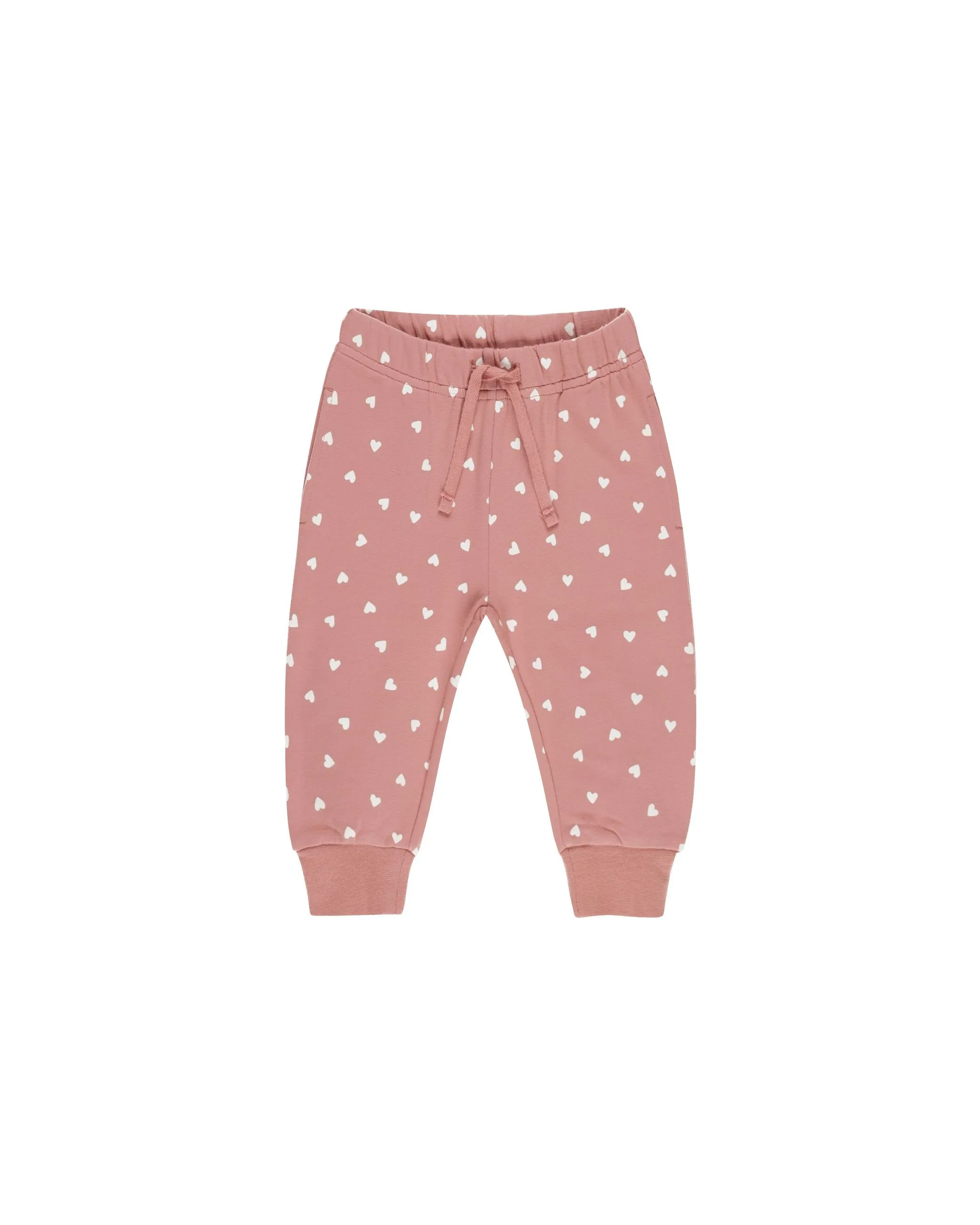 Quincy Mae Relaxed Sweatpant: Lipstick Hearts