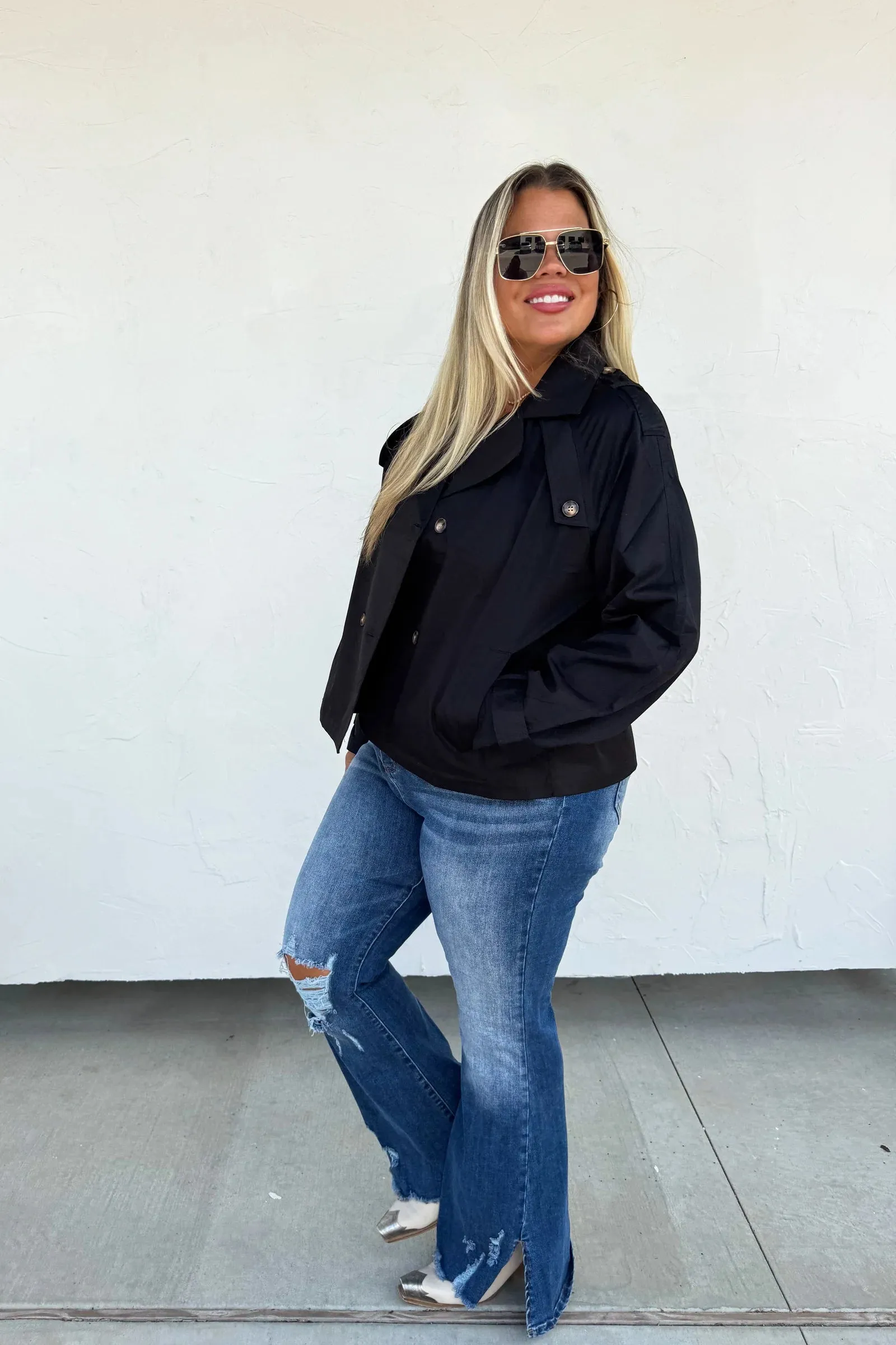 Rossi Crop Trench Coat