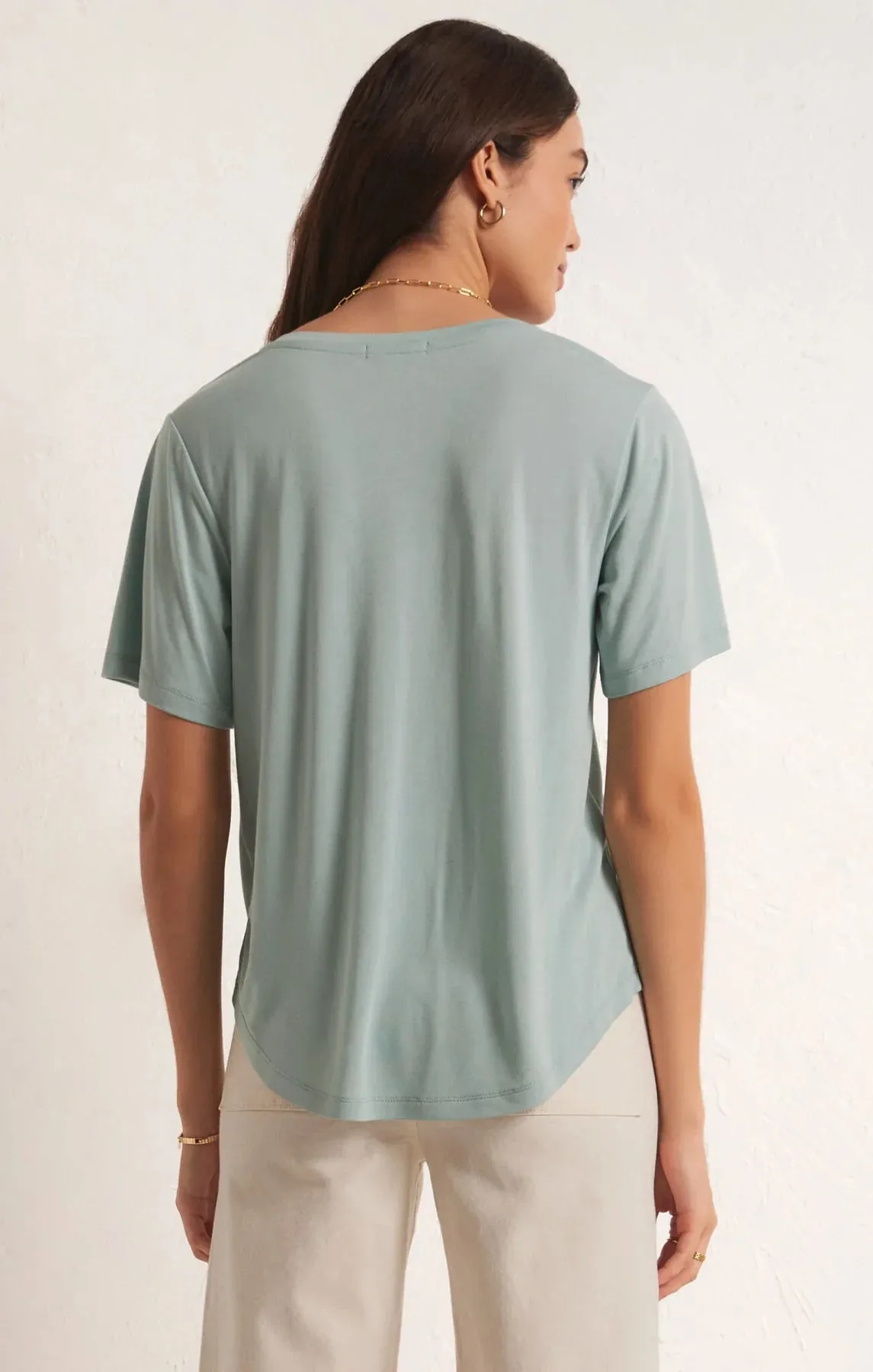 Sammie V Neck Tee I Sea Spray