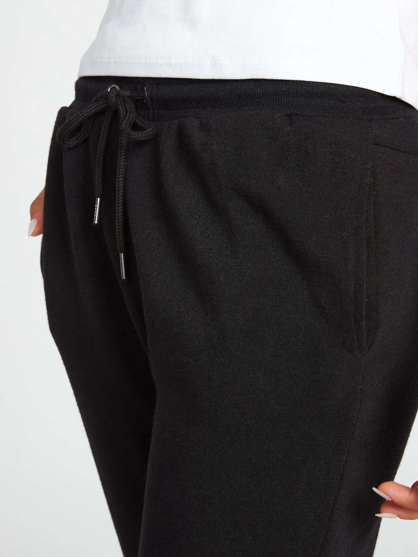 Stone Stackedd Jogger Pants - Black