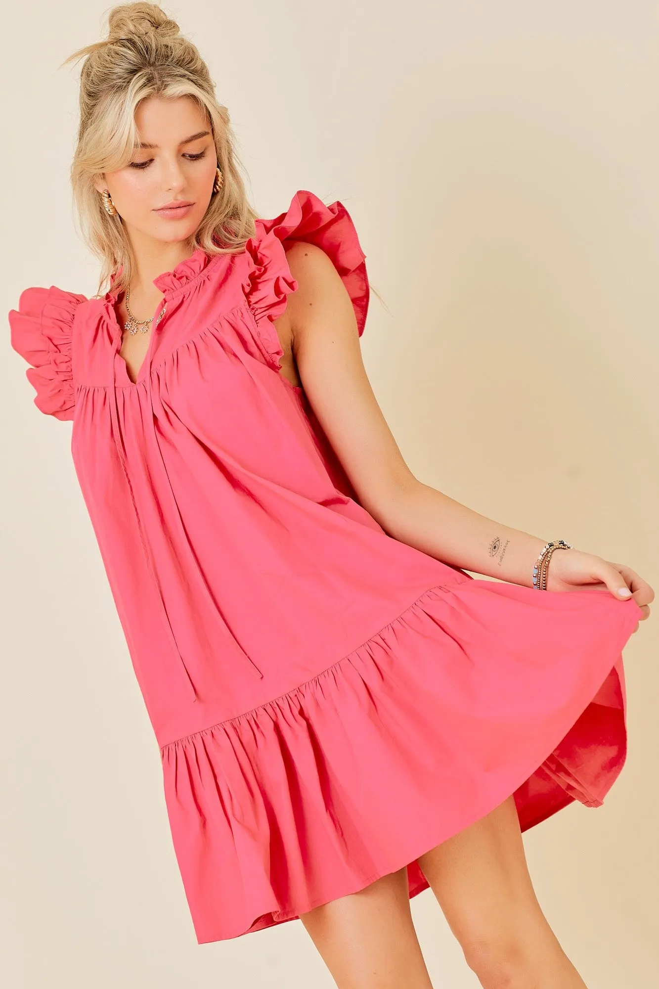 Summer Sizzle Ruffle Detail Dress