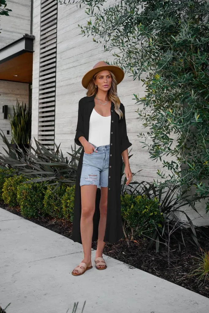 Swimsuit Kimono Cover Up White Casual Dresses
