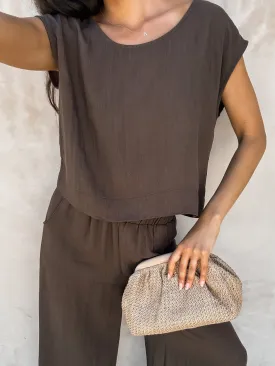 Teddy Woven Boxy Top