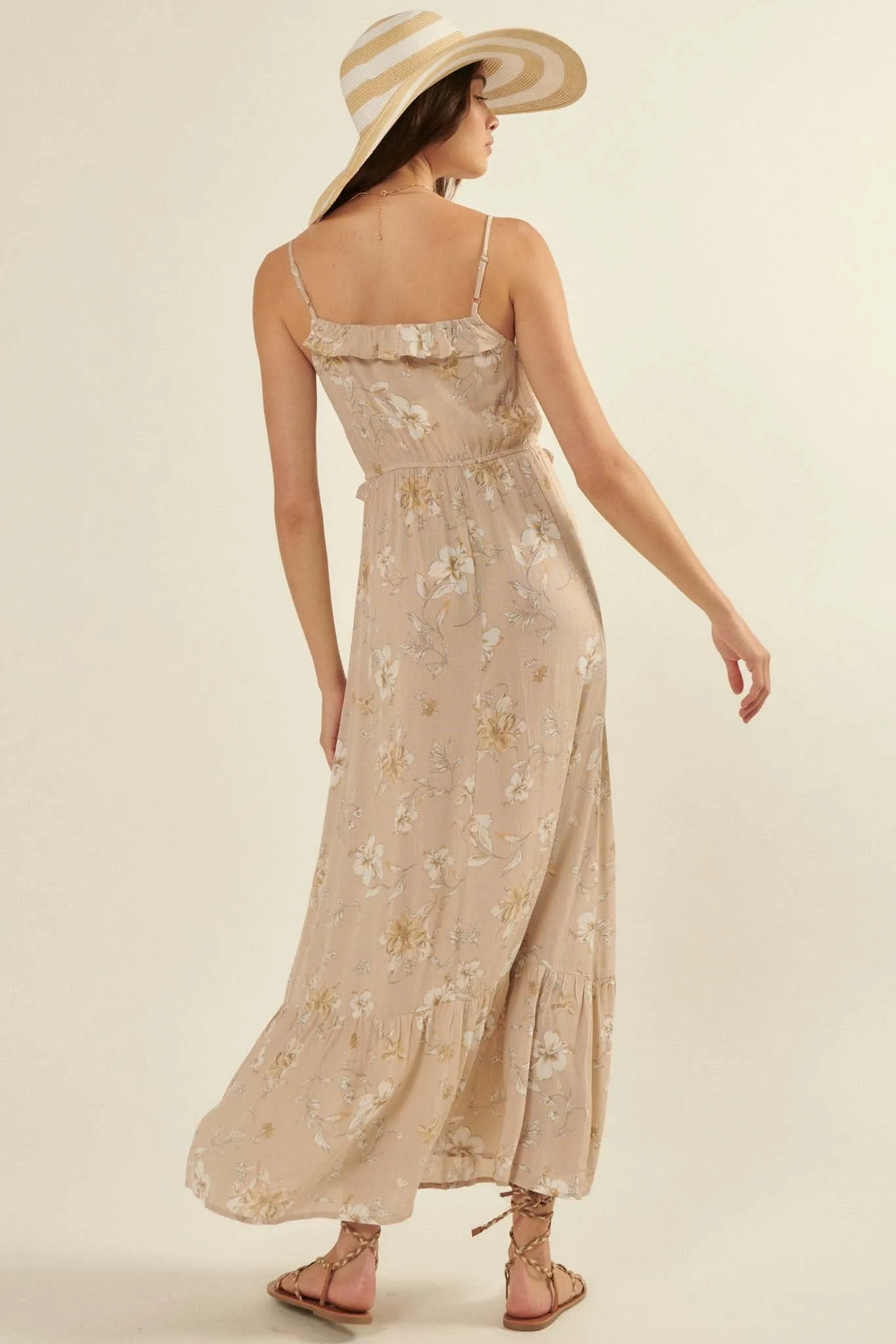 Thinking of You Ruffled Floral Maxi Dress