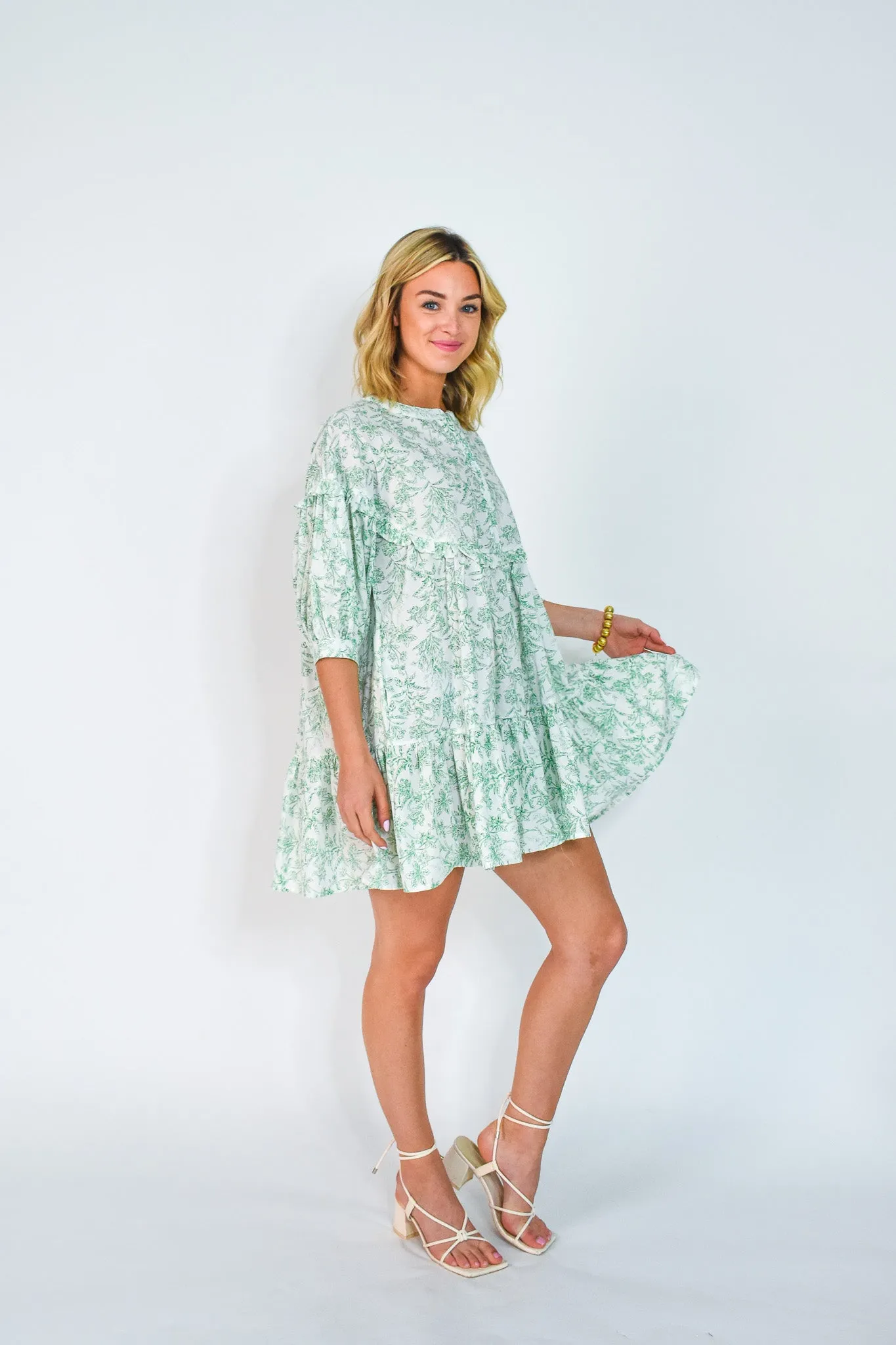 Tier Today Floral Mini Dress