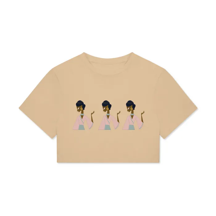 Touch of India Women's Boxy Cotton Cropped Tee