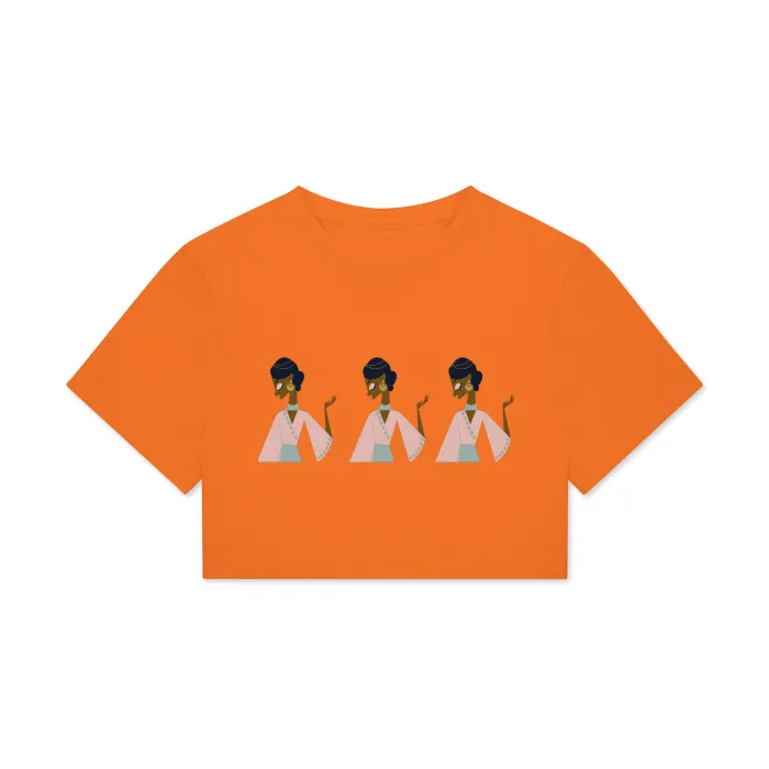Touch of India Women's Boxy Cotton Cropped Tee