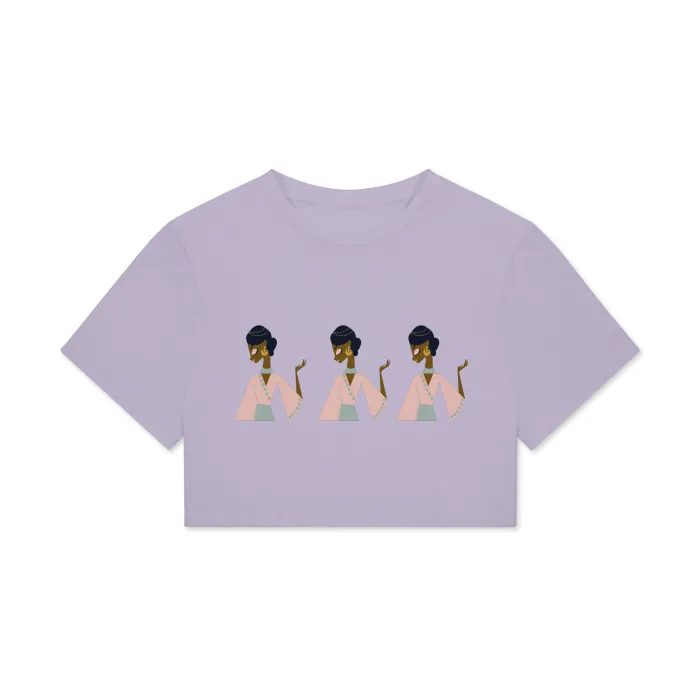 Touch of India Women's Boxy Cotton Cropped Tee