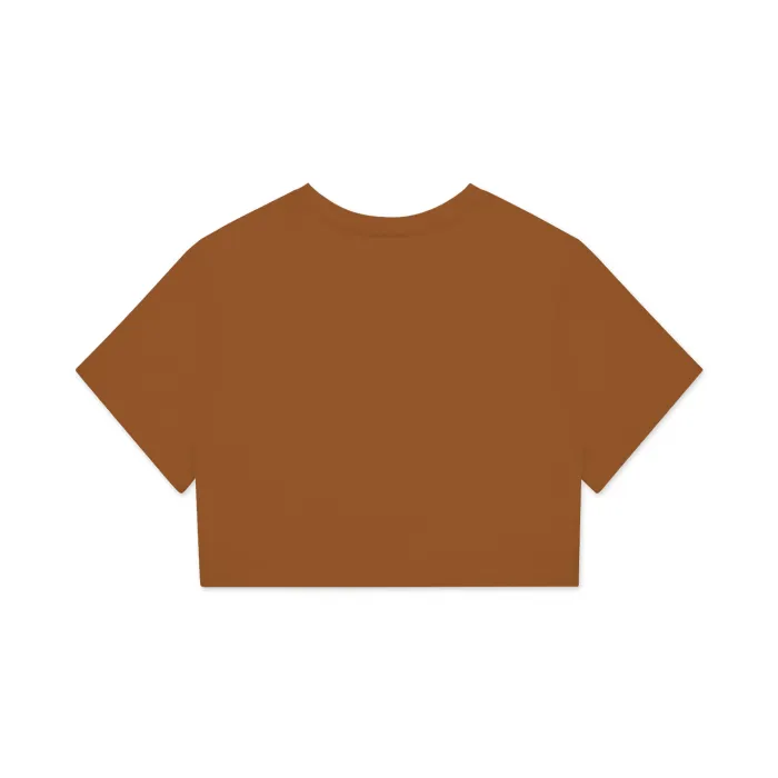 Touch of India Women's Boxy Cotton Cropped Tee