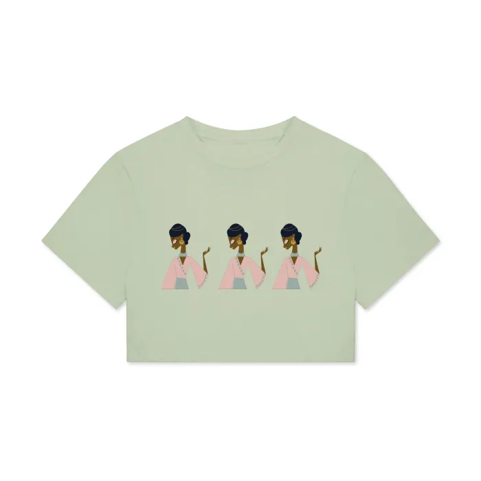 Touch of India Women's Boxy Cotton Cropped Tee