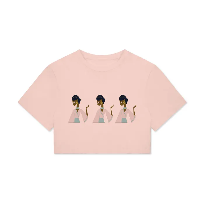 Touch of India Women's Boxy Cotton Cropped Tee