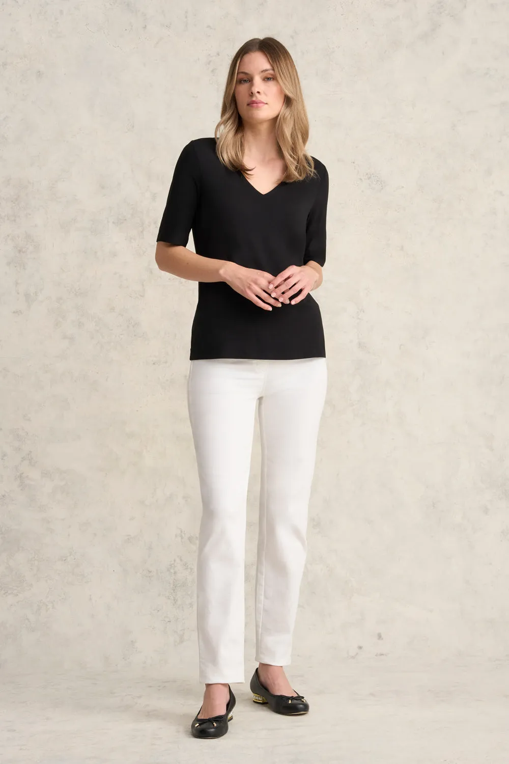 V-Neck Tee - Black