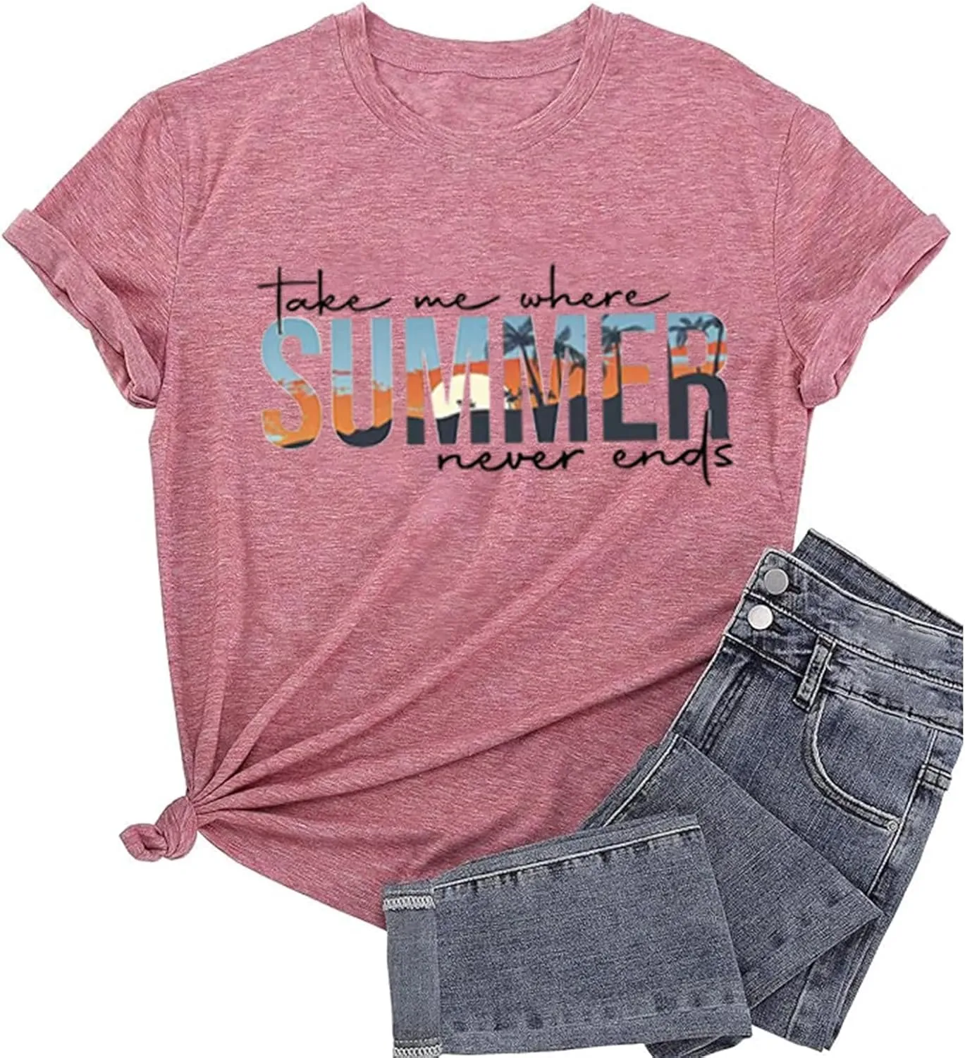 Vacay Mode T Shirts for Women Summer Beach Hawaii Vacation Short Sleeve Tops Holiday Cruise Getaway T Shirts