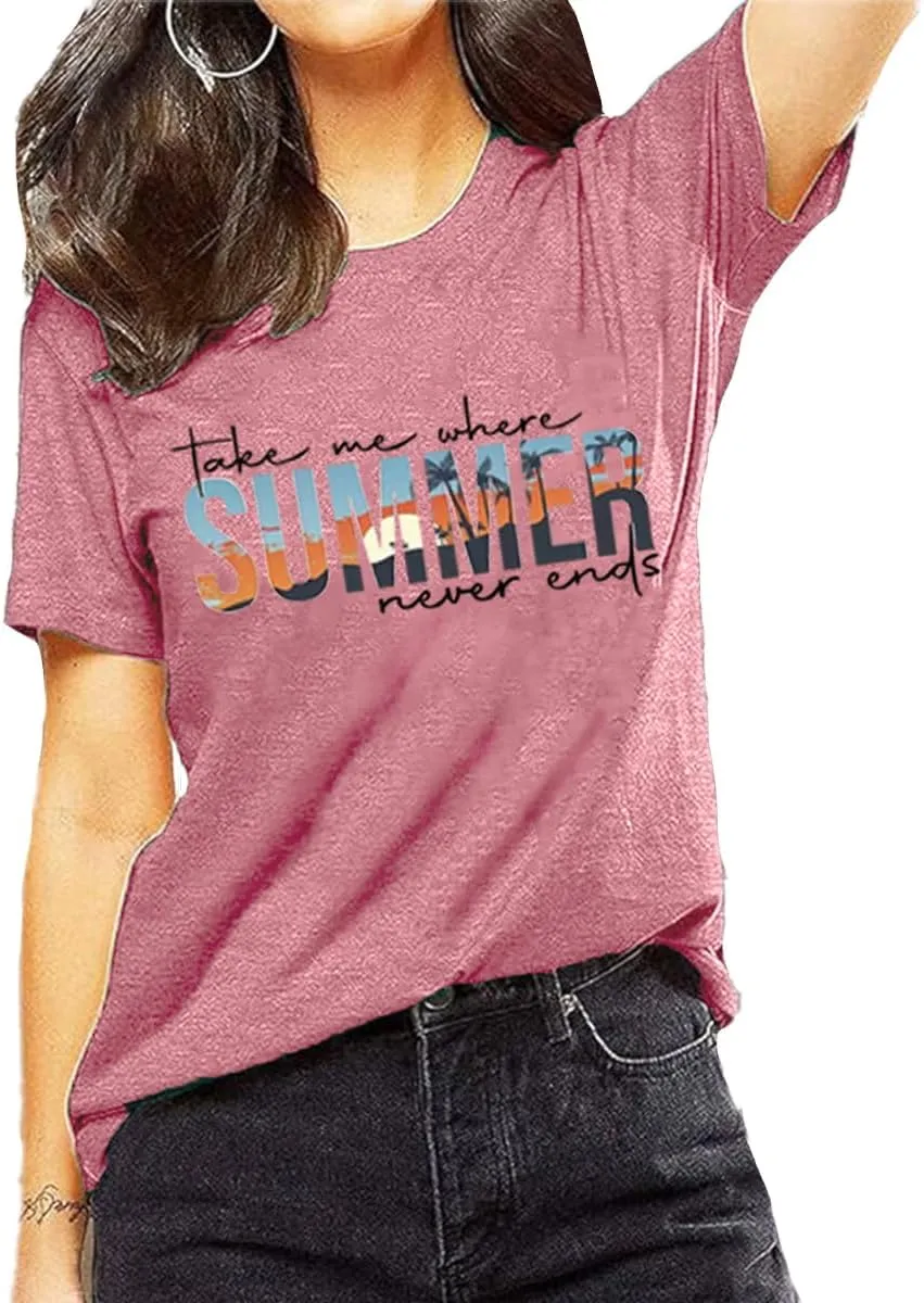 Vacay Mode T Shirts for Women Summer Beach Hawaii Vacation Short Sleeve Tops Holiday Cruise Getaway T Shirts