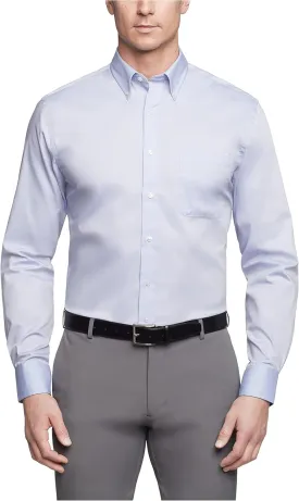 Van Heusen Men's Pinpoint Regular Fit Solid Button Down Collar Dress Shirt - Amazon Exclusive