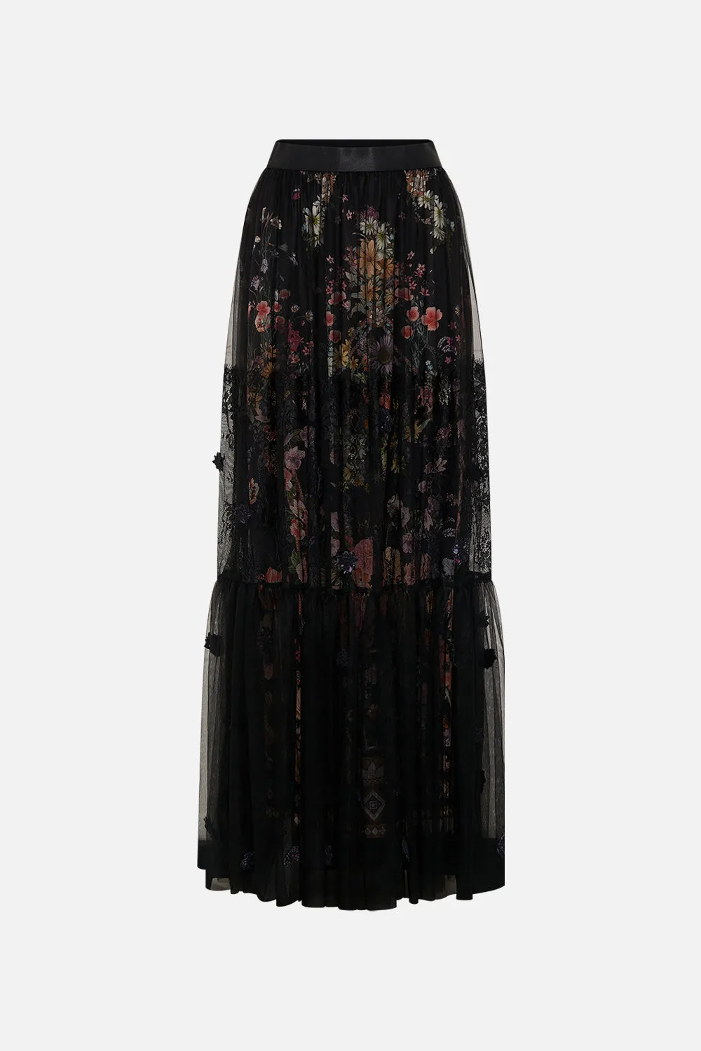 WAISTBAND RUFFLE HEM SKIRT LETTERS FROM A VINEYARD