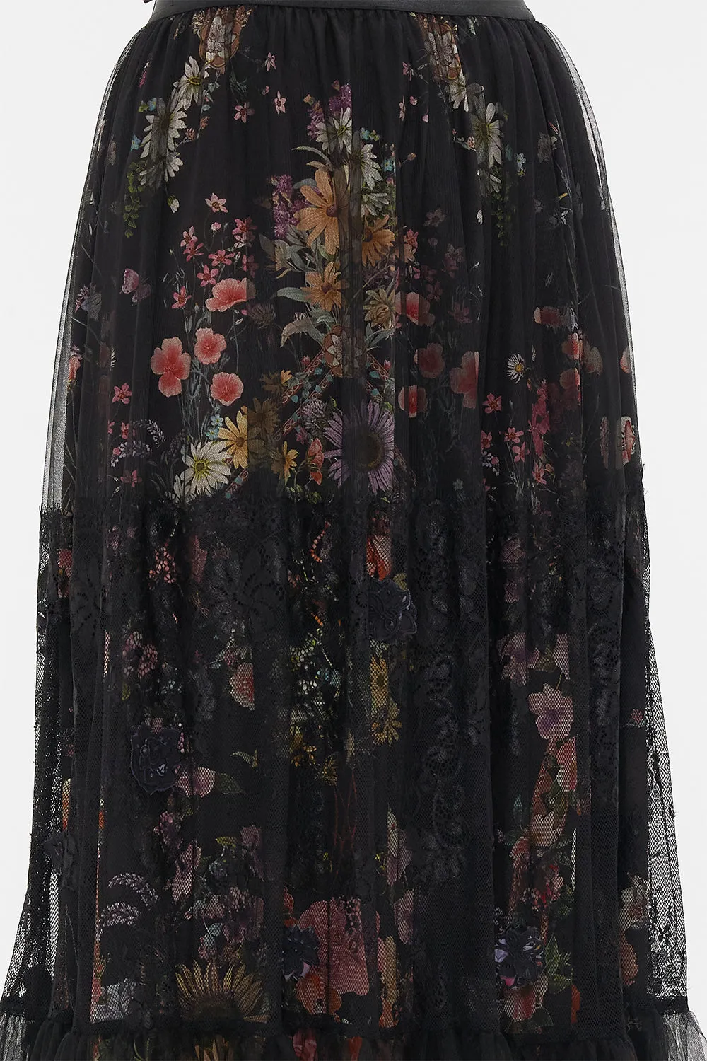 WAISTBAND RUFFLE HEM SKIRT LETTERS FROM A VINEYARD