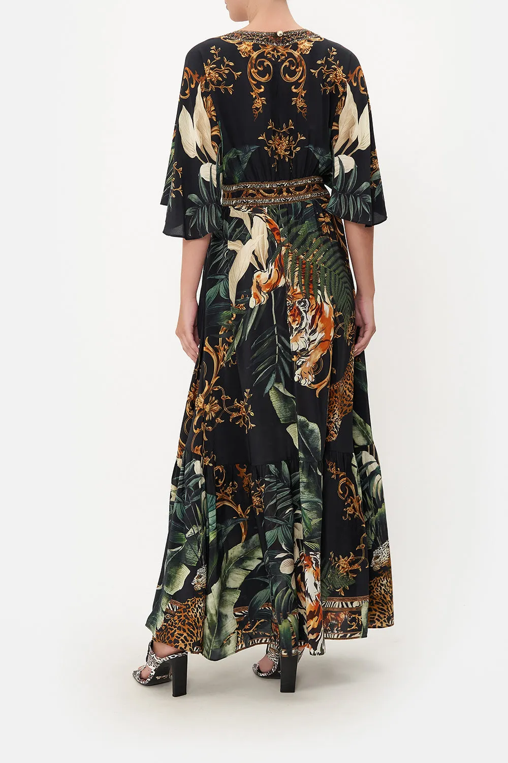 WAISTED DRESS WITH HEM RUFFLE EASY TIGER
