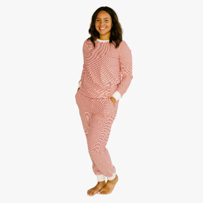 Women's Jogger Pajama Set  - Cozy Stripe